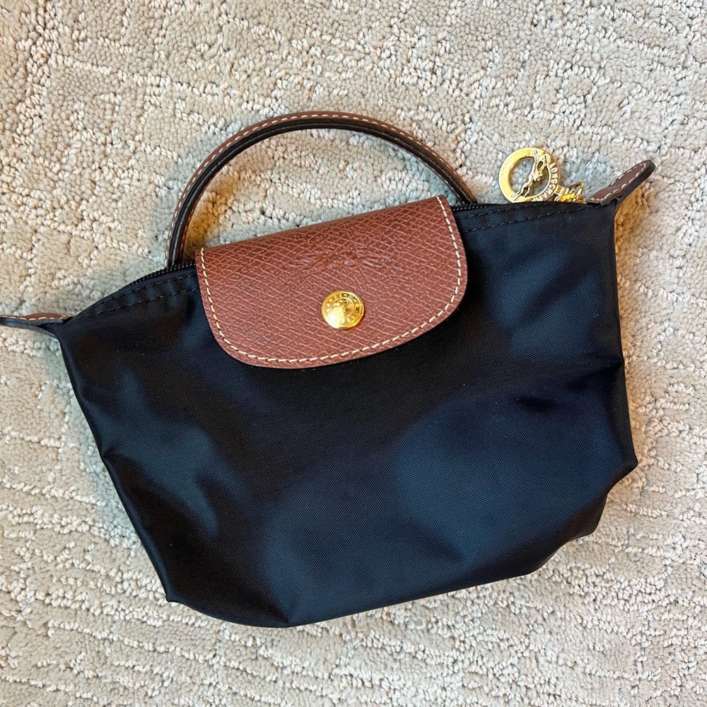 Longchamp Le Pliage Cosmetic Case - Black/Brown